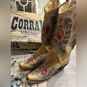 Women's Corral Peace/Heart Western Boot (8.5 M)